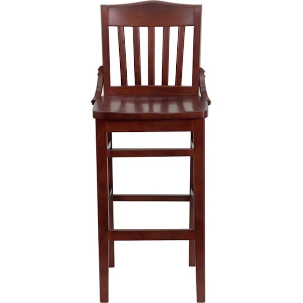 Flash Furniture Barstool, Mahogany Wood XU-DG-W0006BAR-MAH-GG - main