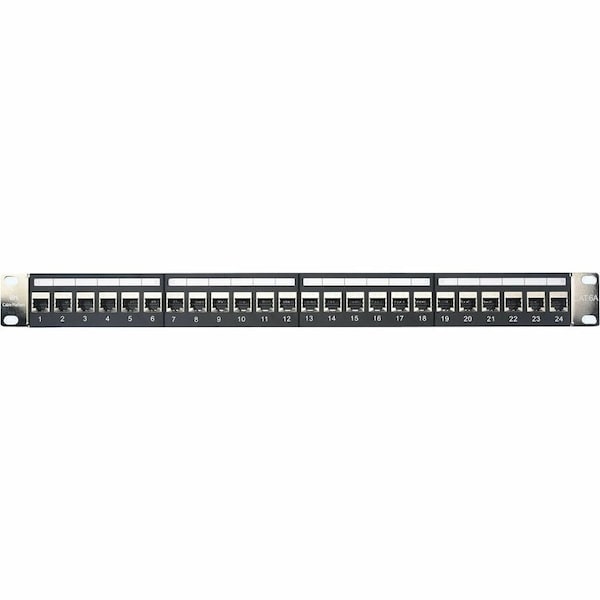 Cable Matters 1U 24-Port STP Shielded Cat 6A Ethernet Patch Panel with Inline Keystone 180138 - main
