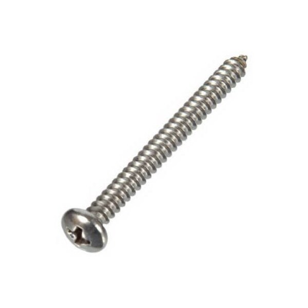 Hillman Sheet Metal Screw, #14 x 3/4 in, 18-8 Stainless Steel Pan Head Phillips Drive 823334 - main