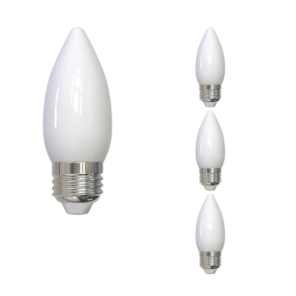 Bulbrite LED Filament 5W, Dimmable B11, Clear Glass, E26 Base, 2700K, 500 Lm, 4PK 862844 - main