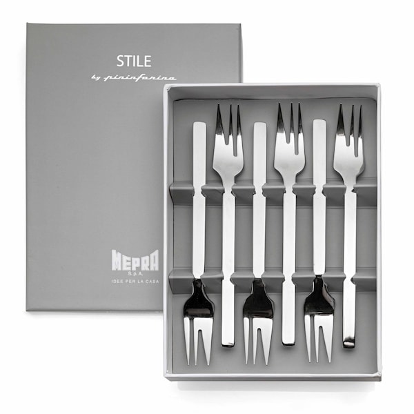 Mepra Stile By Pininfarina Cake Fork Set - 6 Pcs. - Mirror 107544615 - main