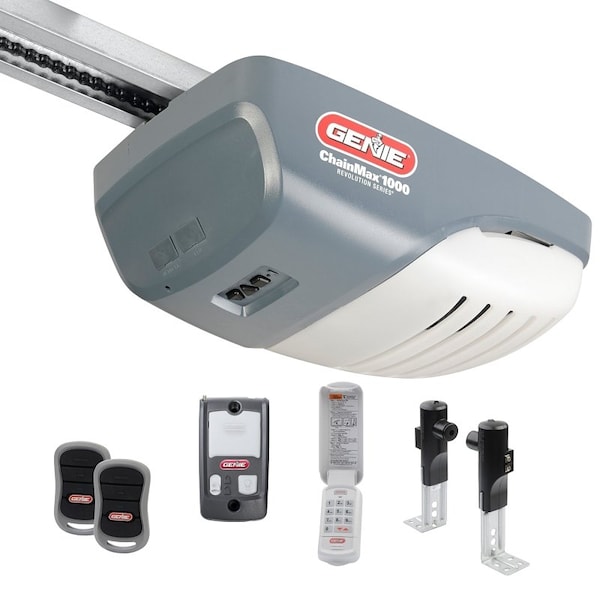 Genie Garage Door Opener, 140 V, Chain Drive, Remote Control 3728OU - main