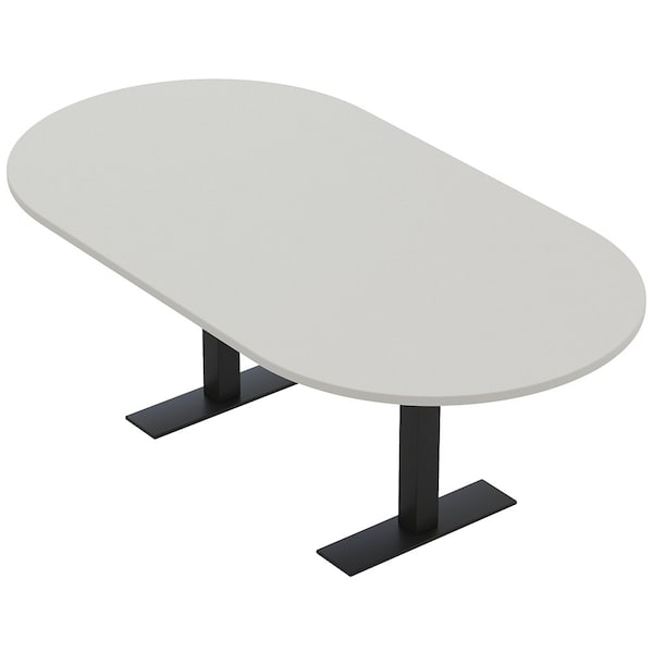 Skutchi Designs 6 Person Conference Table With Power Unit | 7' Racetrack Table | Harmony Series HAR-RAC-48X84-T.BK-U779-NA - main