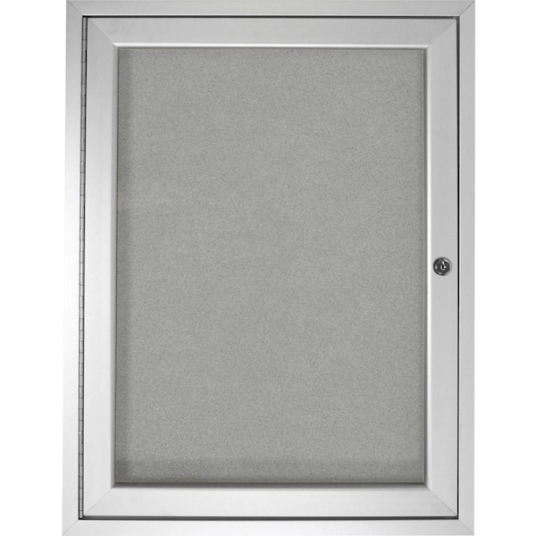 Ghent Enclosed Vinyl Bulletin Board 24x18", Satin PA12418VX-193 - main