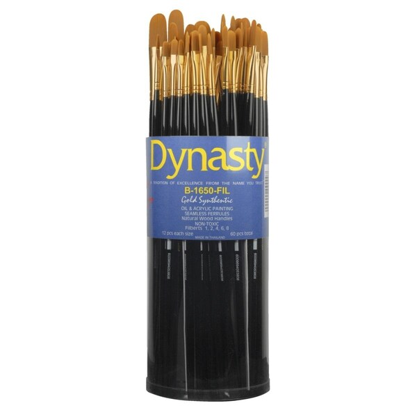 Fm Brush Co FM Brush Dynasty B-1650 Art Education Classroom Cylinders Canister - Set of 60 1589050 - main