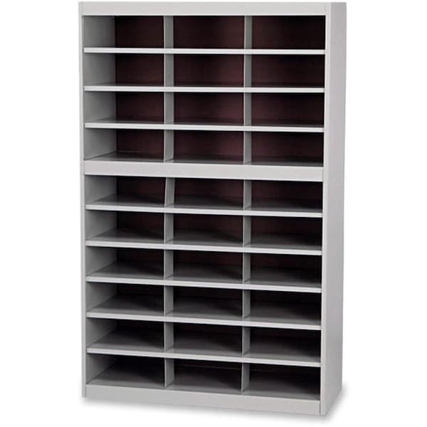 Safco 30 Compartment Steel Project Organizer - Gray 9274GR - main