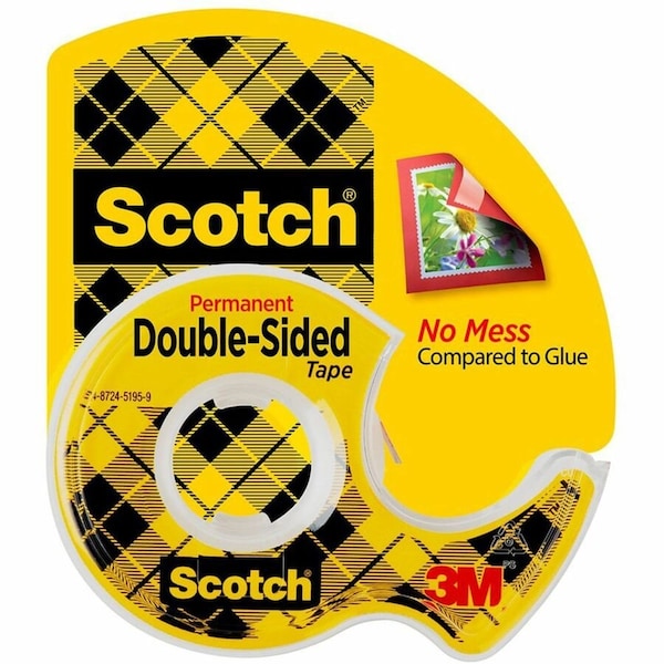 Scotch Permament Double Sided Tape 1/2''x250 In. 136 - main