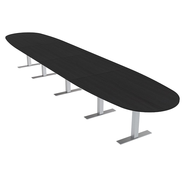 Skutchi Designs 18ft Conference Table With Power Unit | 18 Person Modular Boval Meeting Table | Harmony Series HAR-BOVL-48X216-T-U999ST19-NA - main