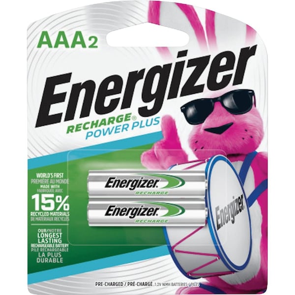 Energizer AAA 800 mAh Rechargeable Battery, 2PK NH12BP-2 - main