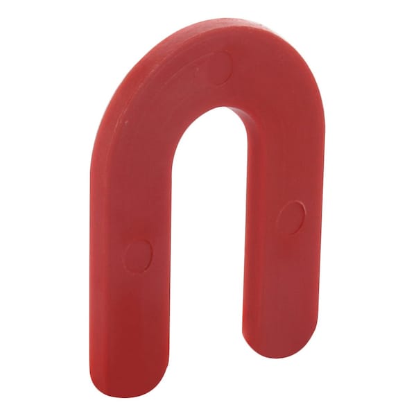 Brixwell 1/8in x 2in Plastic Horseshoe Shim Red, 100PK PHS82-XCP100 - main