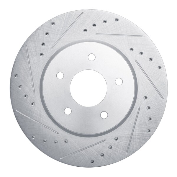 Dynamic Friction Co DFC Brake Rotor - Drilled and Slotted - Silver 631-68019L - main