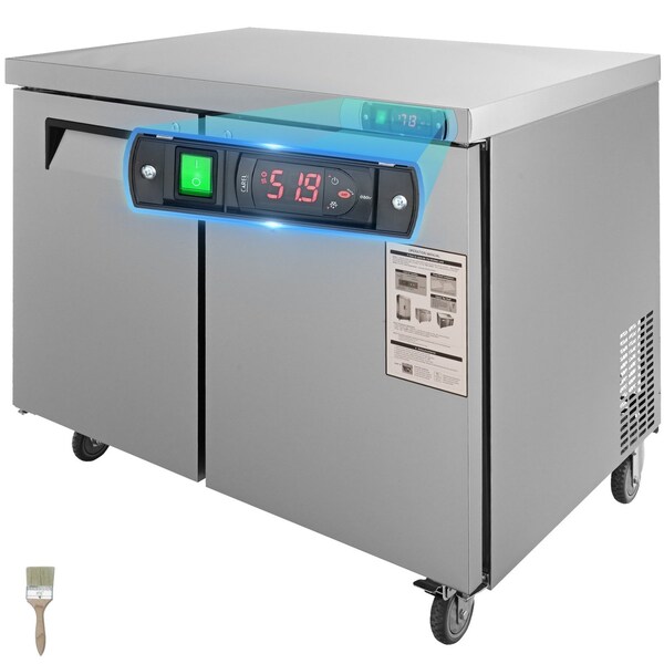 Vevor 48"W Undercounter Refrigerated Prep Table 12.85 Cu. Ft. Salad Prep Fridge KTR-48B - main