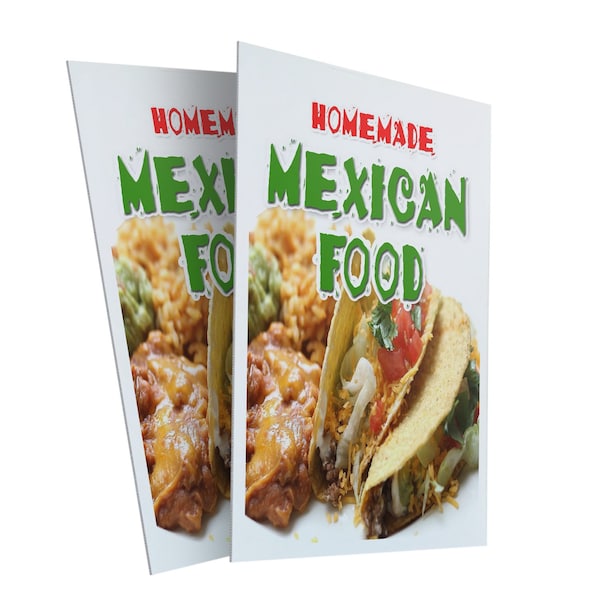 Signmission Homemade Mexican Food, Plastic Signs Only 24 Inch x 36 Inch, Corrugated Plastic, 2PK CSB-2436-2PACK-Homemade Mexican Food - main
