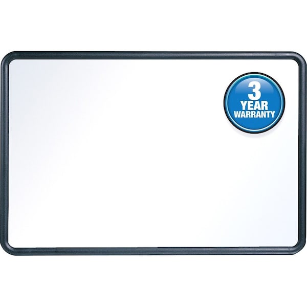 Quartet Dry Erase Board, Melamine, 18 in, 24 in, Plastic Frame, White, Gloss 7551 - main