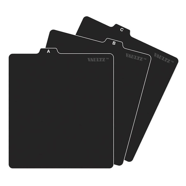 Ideastream VZ01176 A-Z CD File Guides 5 x 5 3/4 Black VZ01176 - main