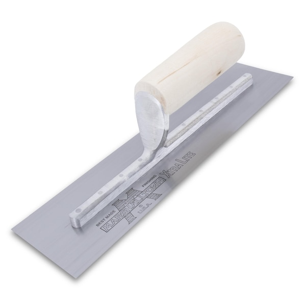 Marshalltown Concrete Finishing Trowel, High Carbon Steel Trowel, Concrete Trowel, 12 x 4 inch Trowel MX62 - main