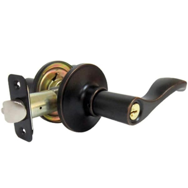Taiwan Fu Hsing Industrial TruGuard Reversible Naples Entry Lever Lockset, Aged Bronze 221945 - main