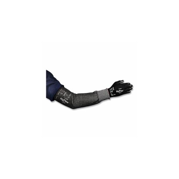 Hyflex 11-280 High Cut-Resistant Sleeve, 18 in L, Knitwrist Cuff without Thumbhole, Wide, Gray, 50PK 012-11280180-W - main