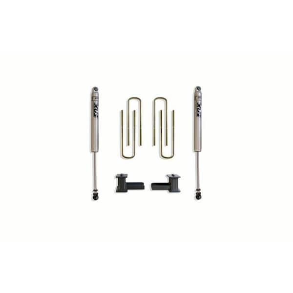 Maxtrac Suspension 4 in. Blocks & U-Bolts 2 Fox Shocks for 2021-C Ford F150 2WD MXT904140F - main