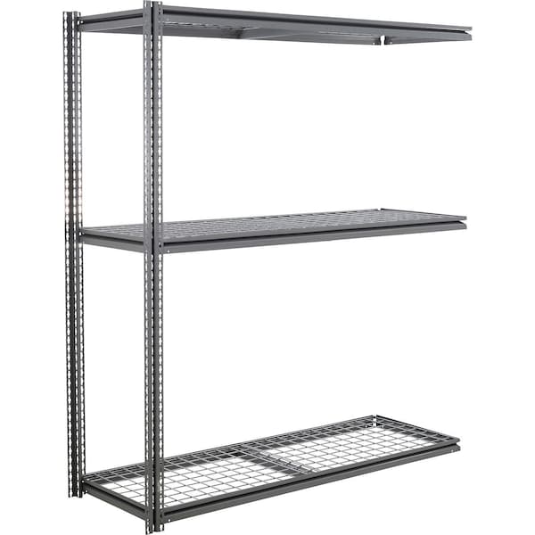 Global Industrial 3 Shelf, Heavy Duty Boltless Shelving Z Beam Add On, 72Wx36Dx96H, Wire Deck B3152903 - main