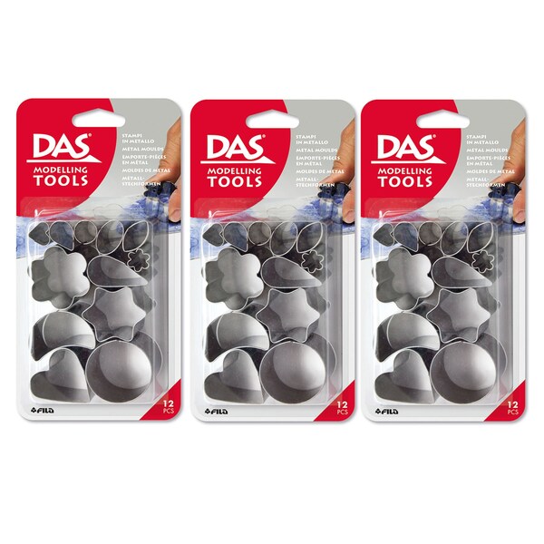 Das Modeling Clay Tools, Metal Cutters, 12-Piece Set, 3PK F344000 - main
