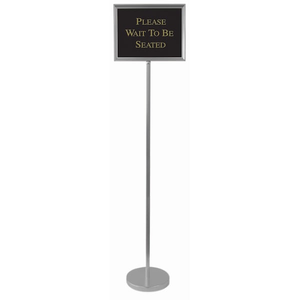 Aarco The Director, Silver, Sign Frame is 12''Hx15''W Overall Height 59'' TI-1CH - main