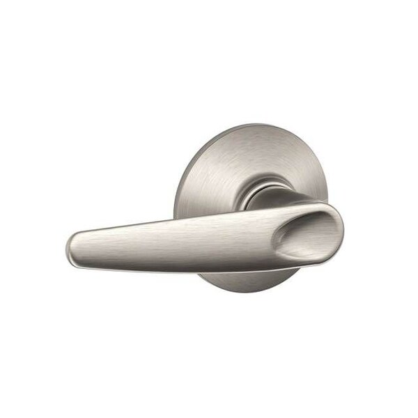 Schlage Residential Jazz Lever Interior Active Trim with 12326 Latch and 10269 Strikes Satin Nickel Finish F59JAZ619 - main