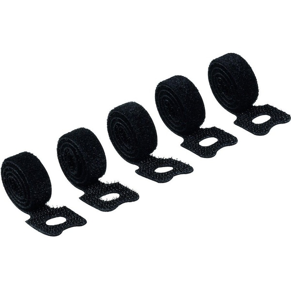 Durable Office Products Velcro cable tie w/ loop Grip, black, PK 5 503601 - main