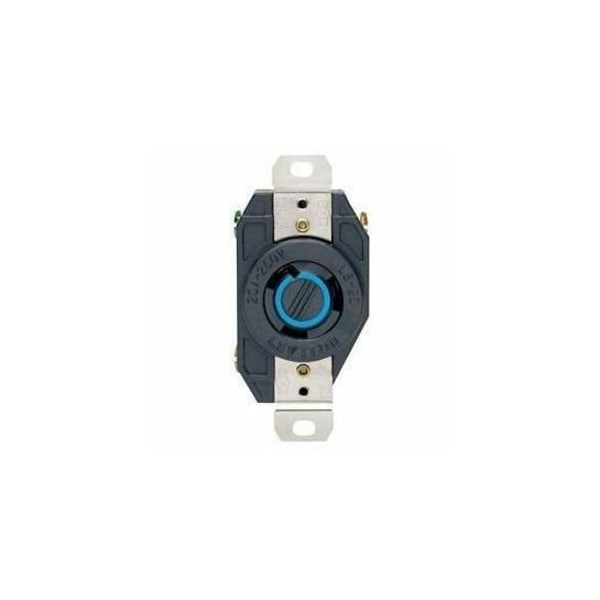 Leviton Locking Receptacle, 20 A, 250V AC, Black 2320 - main