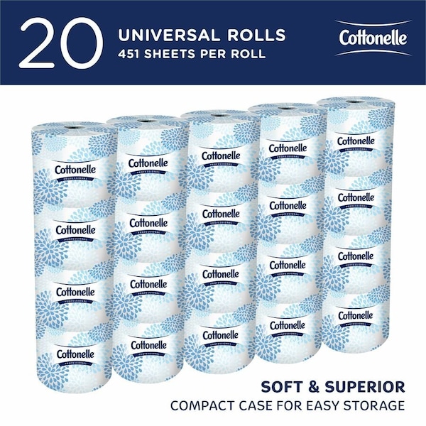 Cottonelle Bathroom Tissue, White, 20 PK KCC13135 - main