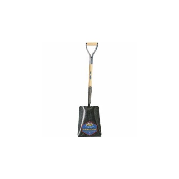 Jackson Professional Tools J-450, Series PONY Shovel, 9.75 in W x 12 in L Blade, 27 in L Armor D-Grip , White Ash 027-1200900 - main
