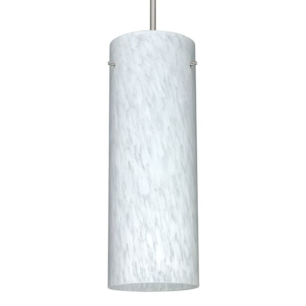 Besa Lighting Besa Stilo 18 Pendant, Carrera, Satin Nickel Finish, 1x 11W LED 1JT-412819-LED-SN - main