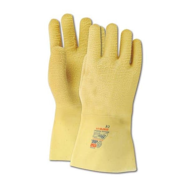 Showa Best Guard Nitty Gritty Ylw Rubber Fully Coated Gloves, Men Fits Lg, 12PK 2482 - main