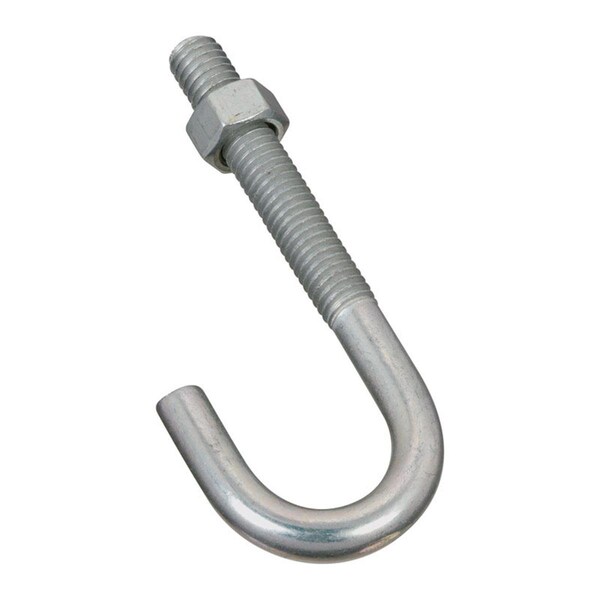 National Mfg 0.37 x 3.75 in. Zinc Plated J-Bolt 5706304 - main