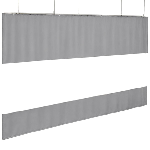 Tarps Now IndustrialCurtainwithClearWindow-8'HX24'W-THREADEDRODMOUNTKIT ICISC-0824-T - main