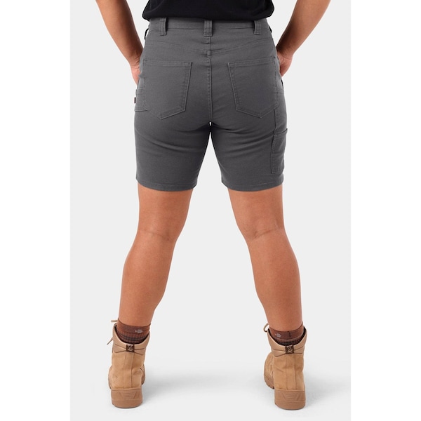 Dovetail Workwear Women's Shorts, 2, Cement Grey, Stretch Canvas DWS25C4C-021-2 - main