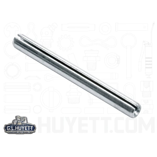 Huyett Slotted Spring Pin, Standard Duty, Zinc Plated, 0.375 in Dia x 1.875 in L x 0.077 in Wall SP-375-1875 - main