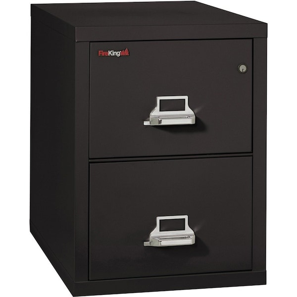 Fireking 15-1/4" W 2 Drawer Fire-Resistant Vertical File Cabinet, Black, Legal 2-2131-CBL - main