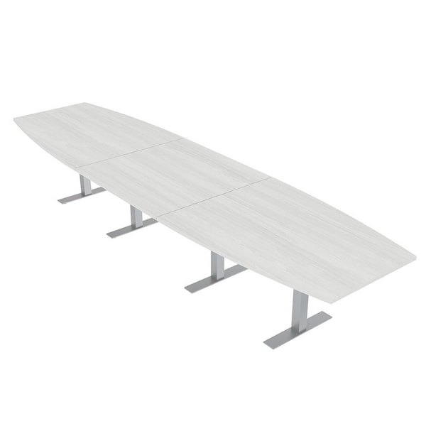 Skutchi Designs 16ft Boat Conference Table With Power | Harmony Series | 16 Person Meeting Room Table HAR-BOT-48X192-T-WA7976-NA - main