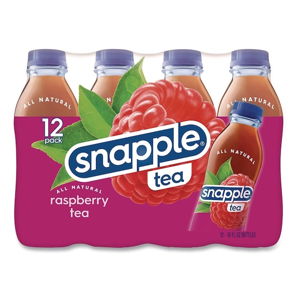 Snapple Flavored Tea, Raspberry, 16 oz Bottle, 24PK CAD00775 - main