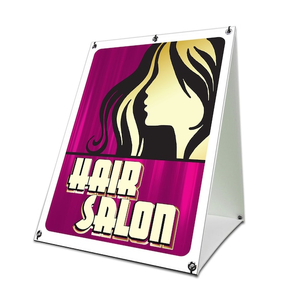 Signmission Hair Salon, 36 Inch x 24 Inch A-frame Yard Sign, Coroplast Yard Sign SBC-2436-30384 - main