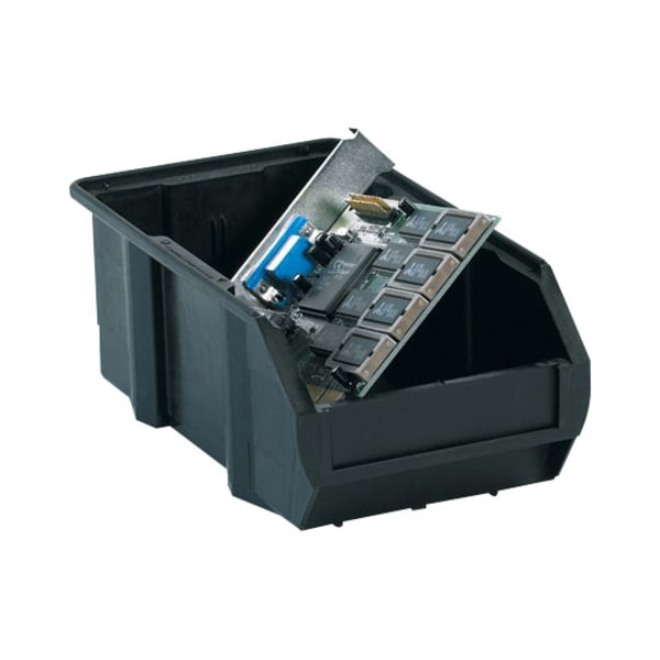 Partners Brand Conductive Bins, 7 3/8" x 4 1/8" x 3", Black, PK24 BINC110 - main