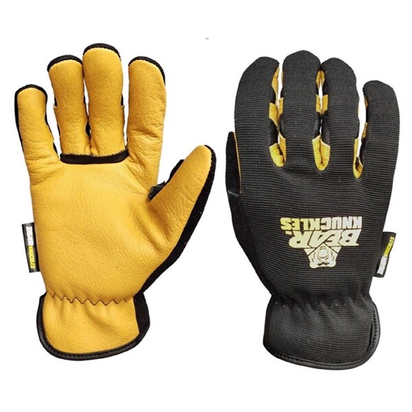 Bear Knuckles Double Wedge Unisex Indoor/Outdoor Garden/Work Gloves Beige/Black L 1 pair G305-L - main