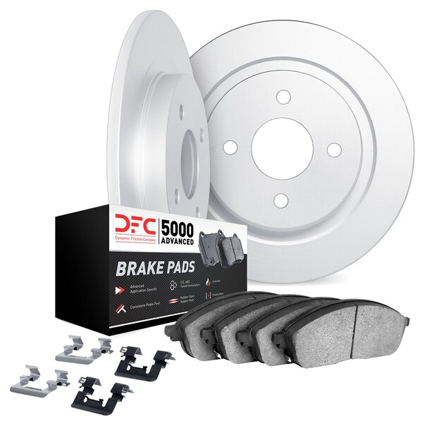 Dynamic Friction Co DFC Brake Rotor with 5000 Brake Pads and Hardware Kit 6512-14002 - main