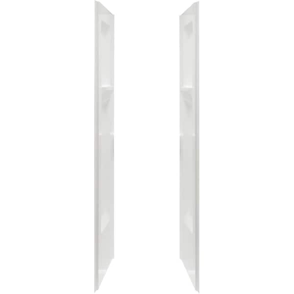 Mustee Durawall Model 700 2-Piece 48'' Wx34''D Side Shower Wall Set in Wht 700.2SW - main