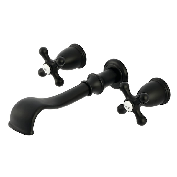 Kingston Brass Two-Handle Wall Mount Tub Faucet, Matte Black KS5020AX - main