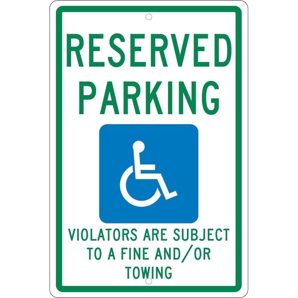 Nmc State Handicapped Reserved Parking Sign New Mexico, TMS325H TMS325H - main