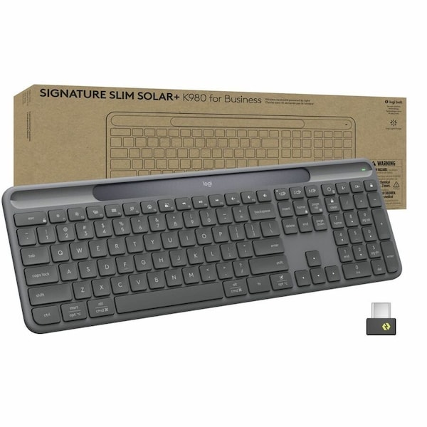 Logitech SIGNATURE SLIM SOLAR+ K980 KEYBOARD FOR BUSINESS (GRAPHITE) 920-013770 - main