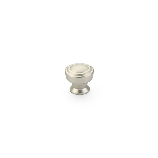 Schaub 1-1/4in Menlo Park Round Cabinet Knob Satin Nickel Finish 533-15 - main