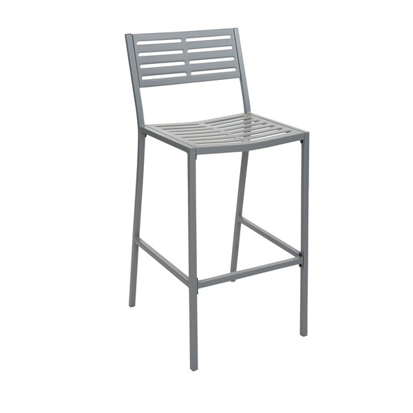 Bfm Seating Daytona Stacking Patio Dining Barstool Soft Gray SU2810BSG - main